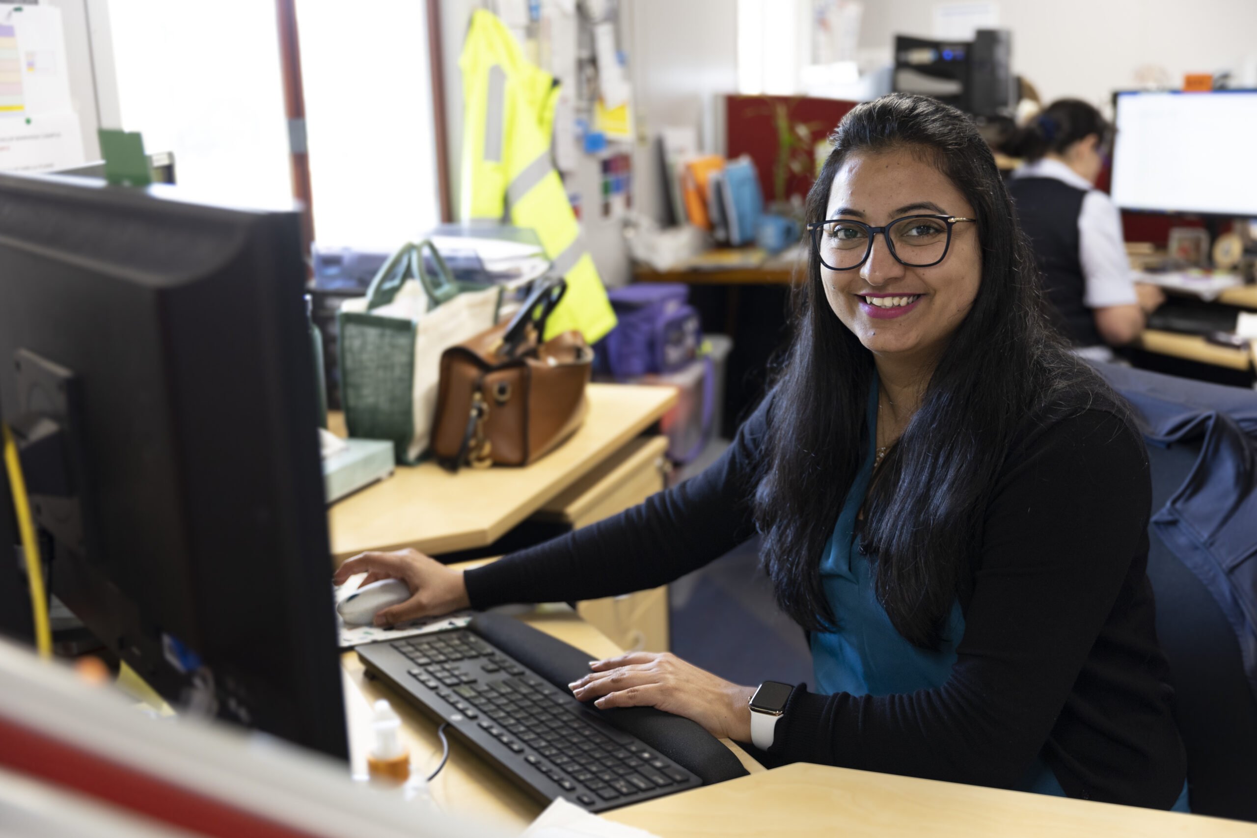CDC employee working in administration