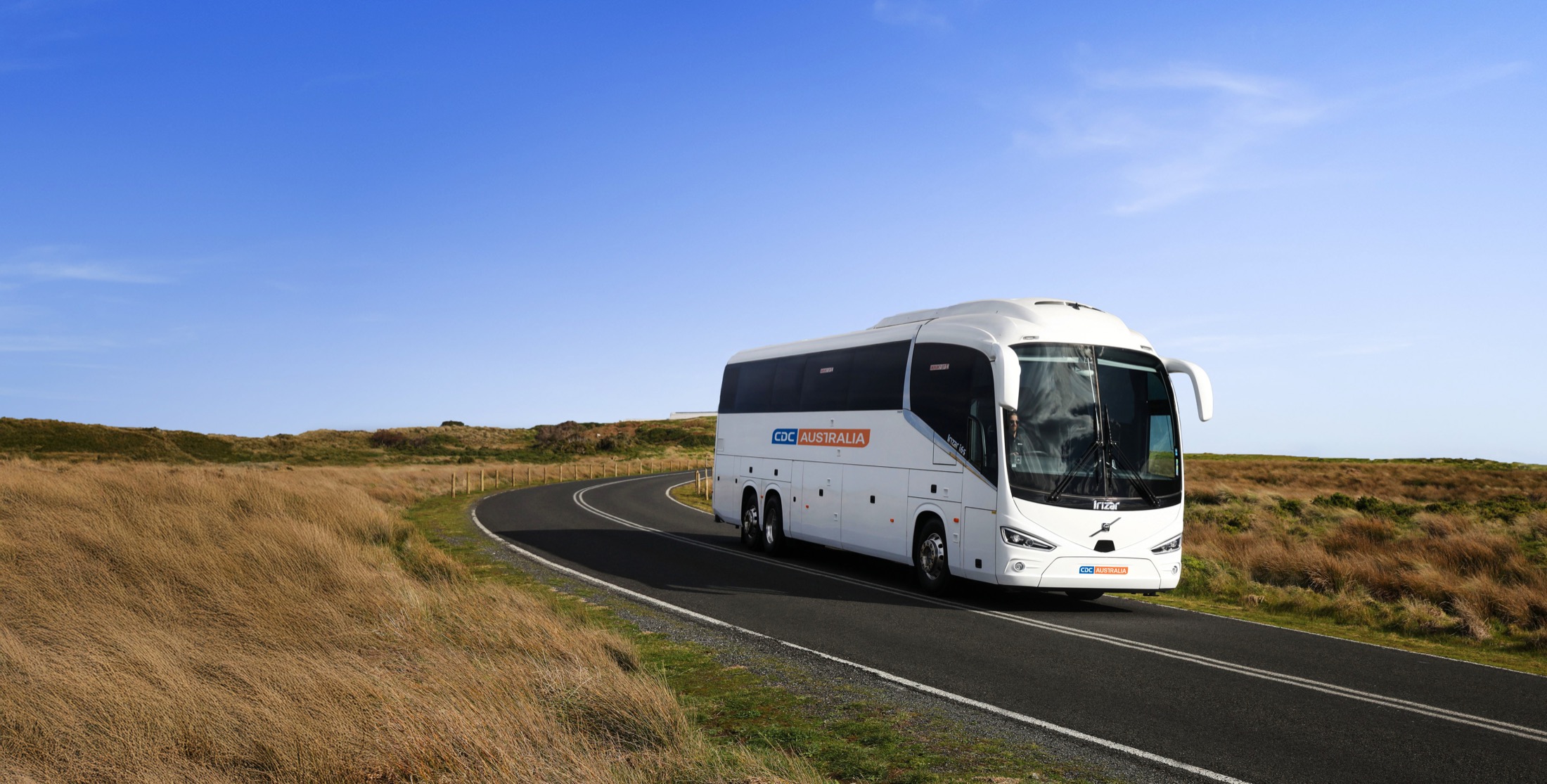 CDC charter bus outside Parliament House